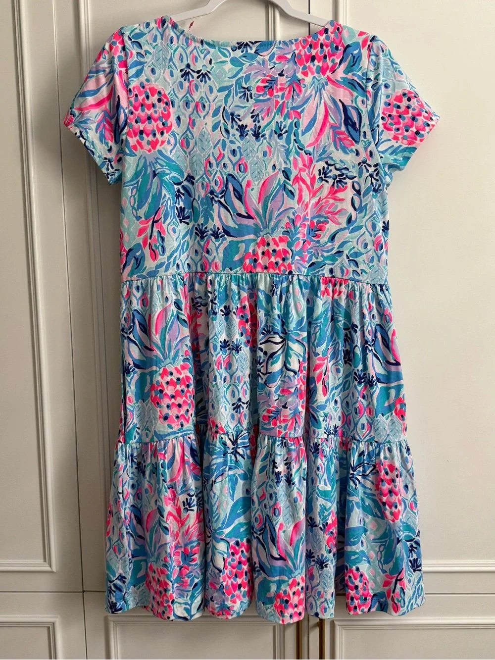 Lilly Pulitzer Zanzibar Blue Party Princess Tiered Dress with Pockets - Picture 3 of 4